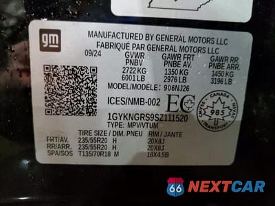 Zdjęcie 13 z 13 samochodu: 2025 CADILLAC XT5 SPORT VIN:1GYKNGRS9SZ111520 - miniatura