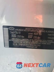 Zdjęcie 13 z 13 samochodu: 2022 HYUNDAI SONATA N LINE NIGHT EDITION VIN:5NPEK4JC5NH142290 - miniatura