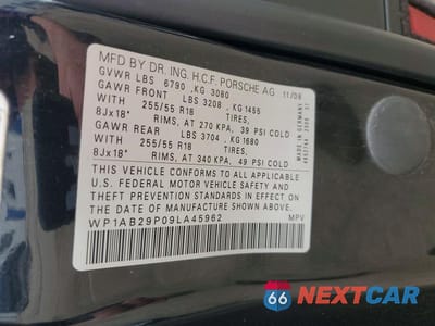 Zdjęcie 13 z 13 samochodu: 2009 PORSCHE CAYENNE S VIN:WP1AB29P09LA45962 - miniatura