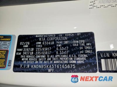 Zdjęcie 13 z 13 samochodu: 2026 KIA CARNIVAL LXS VIN:KNDNB5KA5T6165675 - miniatura