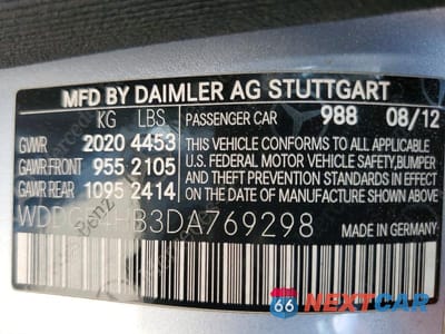 Zdjęcie 13 z 13 samochodu: 2013 MERCEDES-BENZ C 250 VIN:WDDGF4HB3DA769298 - miniatura