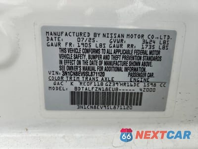 Zdjęcie 13 z 13 samochodu: 2025 NISSAN VERSA SV VIN:3N1CN8EV9SL871120 - miniatura
