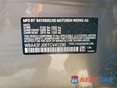 Zdjęcie 12 z 12 samochodu: 2026 BMW 530 I VIN:WBA43FJ06TCV41290 - miniatura