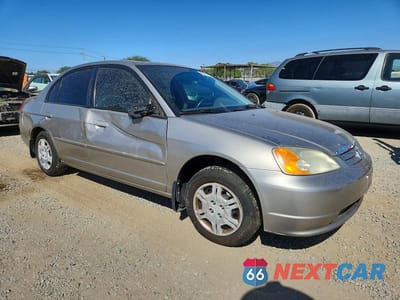 Czwarte zdjęcie samochodu z boku: 2003 HONDA CIVIC EX VIN:1HGES25883L019989 - miniatura