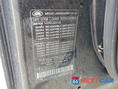 Zdjęcie 12 z 12 samochodu: 2009 LAND ROVER RANGE ROVER SPORT HSE VIN:SALSK25479A189840 - miniatura