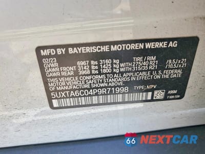Zdjęcie 14 z 14 samochodu: 2023 BMW X5 XDRIVE45E VIN:5UXTA6C04P9R71998 - miniatura