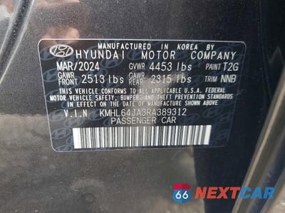 Zdjęcie 13 z 13 samochodu: 2024 HYUNDAI SONATA SEL VIN:KMHL64JA3RA389312 - miniatura