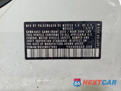 Zdjęcie 13 z 13 samochodu: 2024 VOLKSWAGEN JETTA S VIN:3VW4M7BUXRM037868 - miniatura