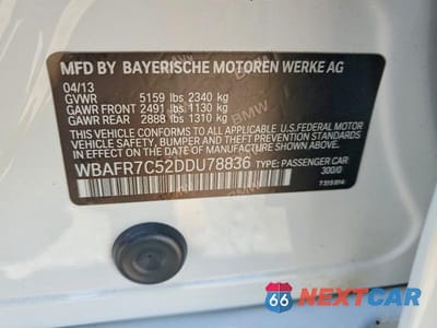 Zdjęcie 12 z 12 samochodu: 2013 BMW 535 I VIN:WBAFR7C52DDU78836 - miniatura