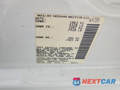 Zdjęcie 12 z 12 samochodu: 2022 NISSAN ALTIMA S VIN:1N4BL4BV5NN409384 - miniatura