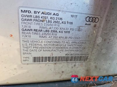 Zdjęcie 13 z 13 samochodu: 2018 AUDI Q3 PREMIUM VIN:WA1BCCFS6JR016236 - miniatura