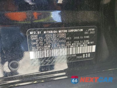 Zdjęcie 13 z 13 samochodu: 2023 MITSUBISHI OUTLANDER SEL VIN:JA4T5VA97PZ031688 - miniatura