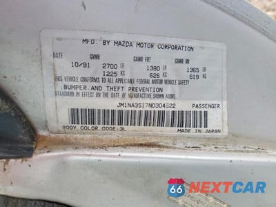 Zdjęcie 13 z 13 samochodu: 1992 MAZDA MX-5 MIATA VIN:JM1NA3517N0304522 - miniatura