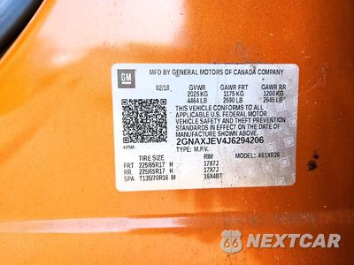 Zdjęcie 14 z 14 samochodu: 2018 CHEVROLET EQUINOX LT VIN:2GNAXJEV4J6294206 - miniatura