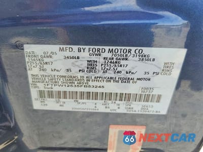 Zdjęcie 12 z 12 samochodu: 2005 FORD F-150 VIN:1FTPW12535FB53245 - miniatura