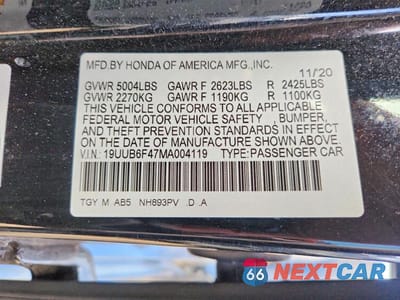 Zdjęcie 12 z 12 samochodu: 2021 ACURA TLX TECHNOLOGY VIN:19UUB6F47MA004119 - miniatura
