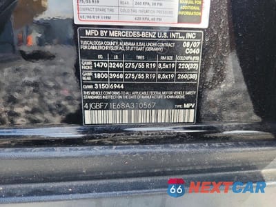 Zdjęcie 13 z 13 samochodu: 2008 MERCEDES-BENZ GL 450 4MATIC VIN:4JGBF71E68A310567 - miniatura