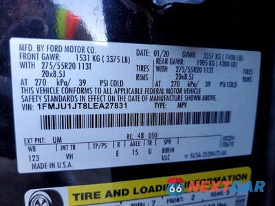 Zdjęcie 14 z 14 samochodu: 2020 FORD EXPEDITION XLT VIN:1FMJU1JT8LEA27831 - miniatura