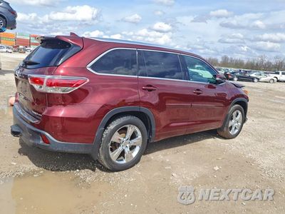 Trzecie zdjęcie samochodu z tyłu: 2015 TOYOTA HIGHLANDER LIMITED PLATINUM VIN:5TDDKRFH0FS107861 - miniatura