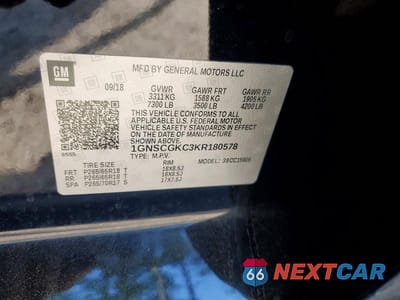 Zdjęcie 13 z 13 samochodu: 2019 CHEVROLET SUBURBAN C1500 LS VIN:1GNSCGKC3KR180578 - miniatura
