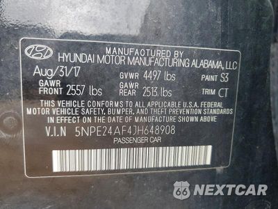 Zdjęcie 12 z 12 samochodu: 2018 HYUNDAI SONATA SE VIN:5NPE24AF4JH648908 - miniatura