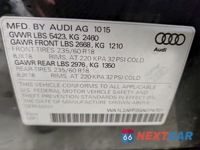 Zdjęcie 14 z 14 samochodu: 2016 AUDI Q5 PREMIUM PLUS VIN:WA1L2AFP2GA074701 - miniatura