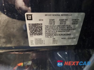 Zdjęcie 13 z 13 samochodu: 2018 CHEVROLET TAHOE K1500 LS VIN:1GNSKAEC8JR261943 - miniatura