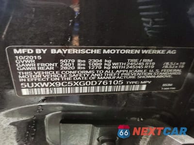 Zdjęcie 13 z 13 samochodu: 2016 BMW X3 XDRIVE28I VIN:5UXWX9C5XG0D76105 - miniatura