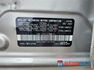 Zdjęcie 12 z 12 samochodu: 2026 MITSUBISHI RVR SE VIN:JA4AJVAW9TU603845 - miniatura