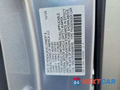 Zdjęcie 12 z 12 samochodu: 2025 HONDA ACCORD HYBRID SPORT VIN:1HGCY2F50SA086185 - miniatura