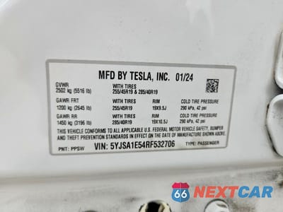 Zdjęcie 13 z 13 samochodu: 2024 TESLA MODEL S VIN:5YJSA1E54RF532706 - miniatura