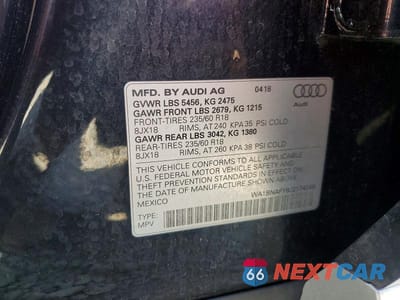 Zdjęcie 13 z 13 samochodu: 2018 AUDI Q5 PREMIUM PLUS VIN:WA1BNAFY8J2174248 - miniatura