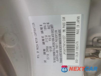 Zdjęcie 14 z 14 samochodu: 2019 MAZDA CX-3 TOURING VIN:JM1DKFC7XK1411037 - miniatura