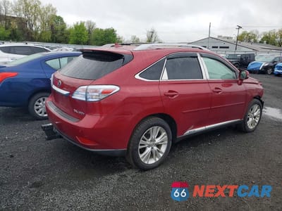 Trzecie zdjęcie samochodu z tyłu: 2012 LEXUS RX 450H VIN:JTJBC1BA3C2427304 - miniatura