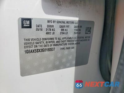 Zdjęcie 12 z 12 samochodu: 2016 CADILLAC CTS LUXURY COLLECTION VIN:1G6AX5SX2G0180537 - miniatura