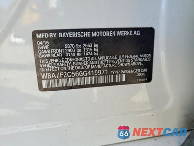 Zdjęcie 13 z 13 samochodu: 2016 BMW 750 XI VIN:WBA7F2C56GG419971 - miniatura