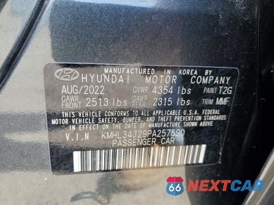 Zdjęcie 13 z 13 samochodu: 2023 HYUNDAI SONATA LIMITED VIN:KMHL34J29PA257590 - miniatura