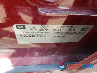 Zdjęcie 12 z 12 samochodu: 2016 CHEVROLET MALIBU LT VIN:1G1ZE5ST8GF302133 - miniatura