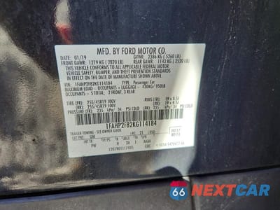 Zdjęcie 12 z 12 samochodu: 2019 FORD TAURUS LIMITED VIN:1FAHP2F82KG114184 - miniatura