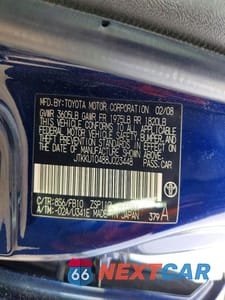 Zdjęcie 12 z 12 samochodu: 2008 SCION XD BASE VIN:JTKKU10488J023448 - miniatura