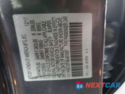 Zdjęcie 12 z 12 samochodu: 2018 HONDA ACCORD EXL VIN:1HGCV2F58JA010057 - miniatura