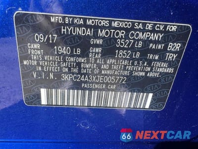 Zdjęcie 10 z 10 samochodu: 2018 HYUNDAI ACCENT GLS VIN:3KPC24A3XJE005772 - miniatura