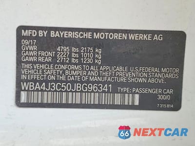 Zdjęcie 12 z 12 samochodu: 2018 BMW 430XI GRAN COUPE VIN:WBA4J3C50JBG96341 - miniatura