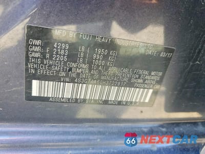 Zdjęcie 12 z 12 samochodu: 2017 SUBARU IMPREZA VIN:4S3GTAA60H3722917 - miniatura