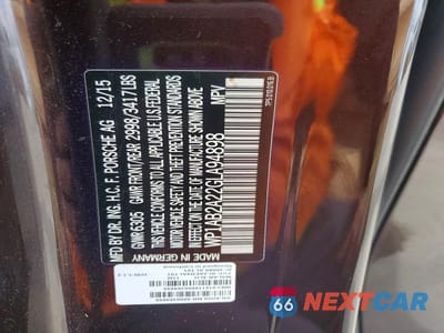Zdjęcie 13 z 13 samochodu: 2016 PORSCHE CAYENNE S VIN:WP1AB2A22GLA94898 - miniatura