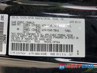 Zdjęcie 12 z 12 samochodu: 2019 TOYOTA TACOMA SR VIN:5TFRX5GN6KX148312 - miniatura
