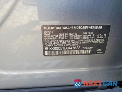 Zdjęcie 13 z 13 samochodu: 2014 BMW X5 XDRIVE35I VIN:5UXKR0C51E0K47622 - miniatura