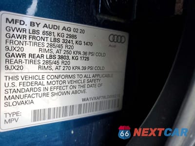 Zdjęcie 13 z 13 samochodu: 2020 AUDI Q7 PRESTIGE VIN:WA1VXAF78LD005210 - miniatura