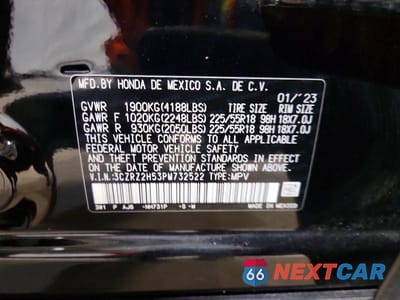 Zdjęcie 13 z 13 samochodu: 2023 HONDA HR-V SPORT VIN:3CZRZ2H53PM732522 - miniatura