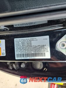 Zdjęcie 12 z 12 samochodu: 2022 HONDA ACCORD SPORT VIN:1HGCV2F39NA024005 - miniatura